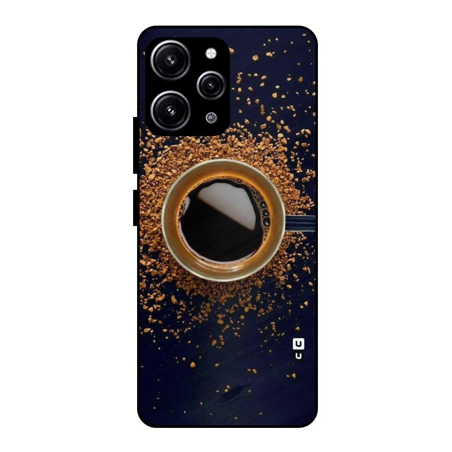 Black Coffee Glass Back Case for Redmi 12 4G