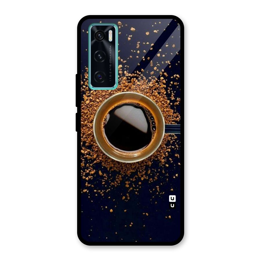 Black Coffee Glass Back Case for Vivo V20 SE