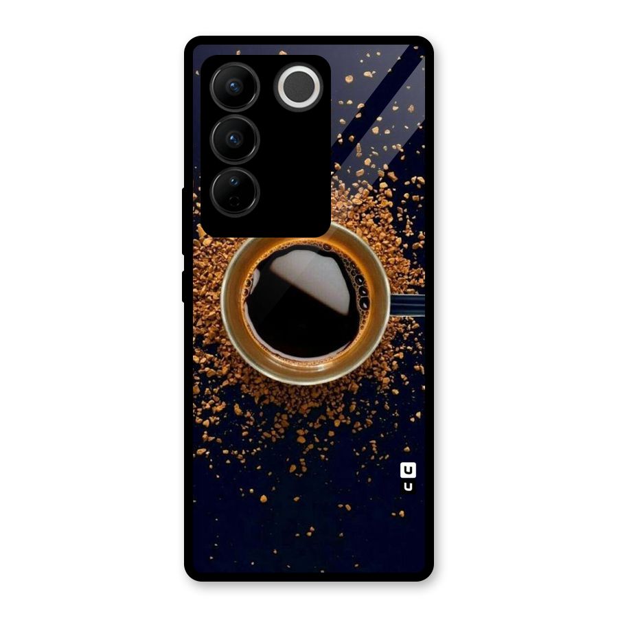 Black Coffee Glass Back Case for Vivo V27
