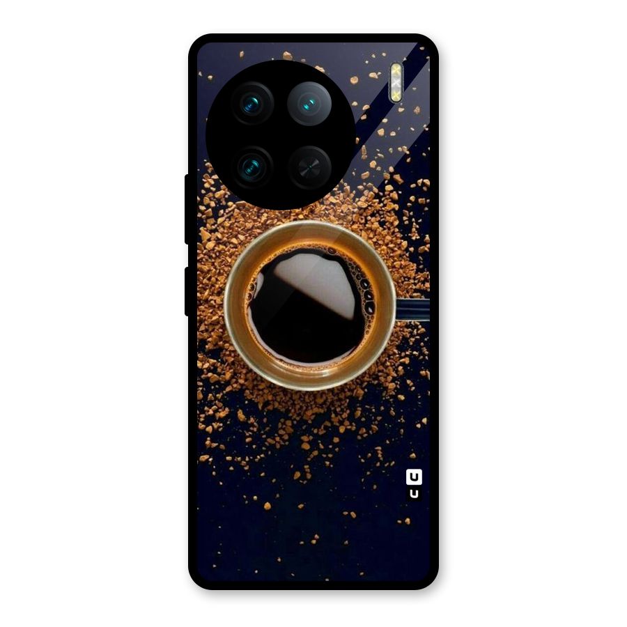 Black Coffee Glass Back Case for Vivo X90 Pro