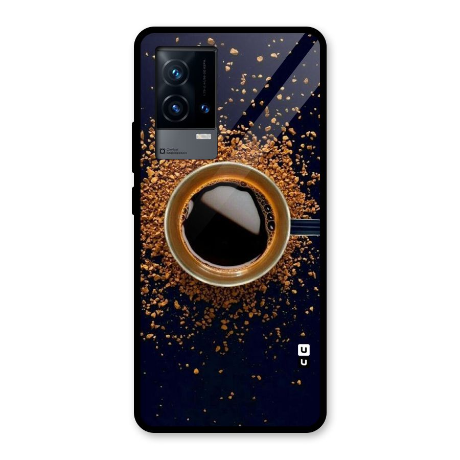 Black Coffee Glass Back Case for iQOO 9 5G