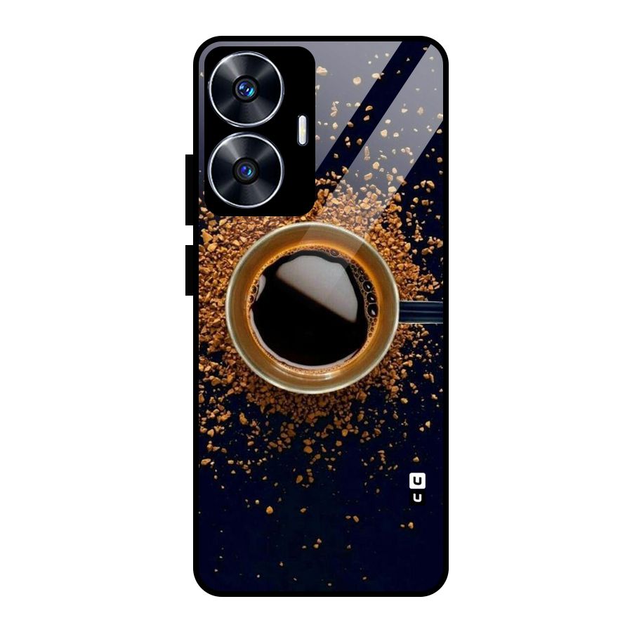 Black Coffee Glass Back Case for realme C55