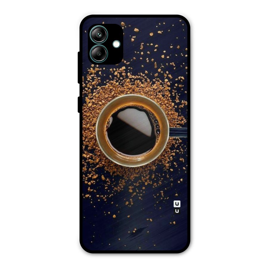 Black Coffee Metal Back Case for Galaxy A04