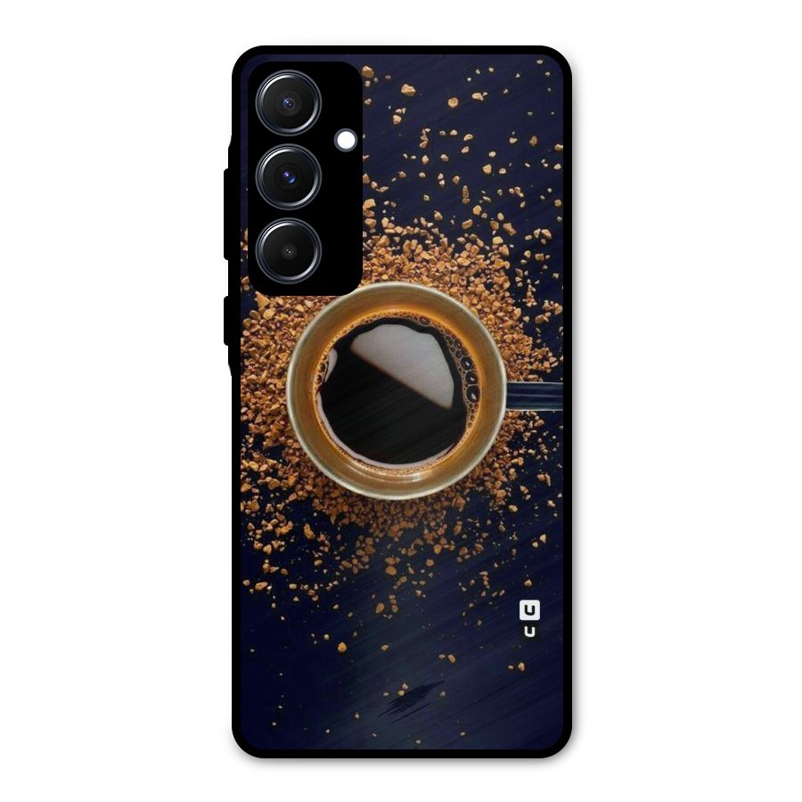Black Coffee Metal Back Case for Galaxy A55