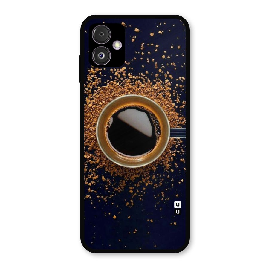 Black Coffee Metal Back Case for Galaxy F14