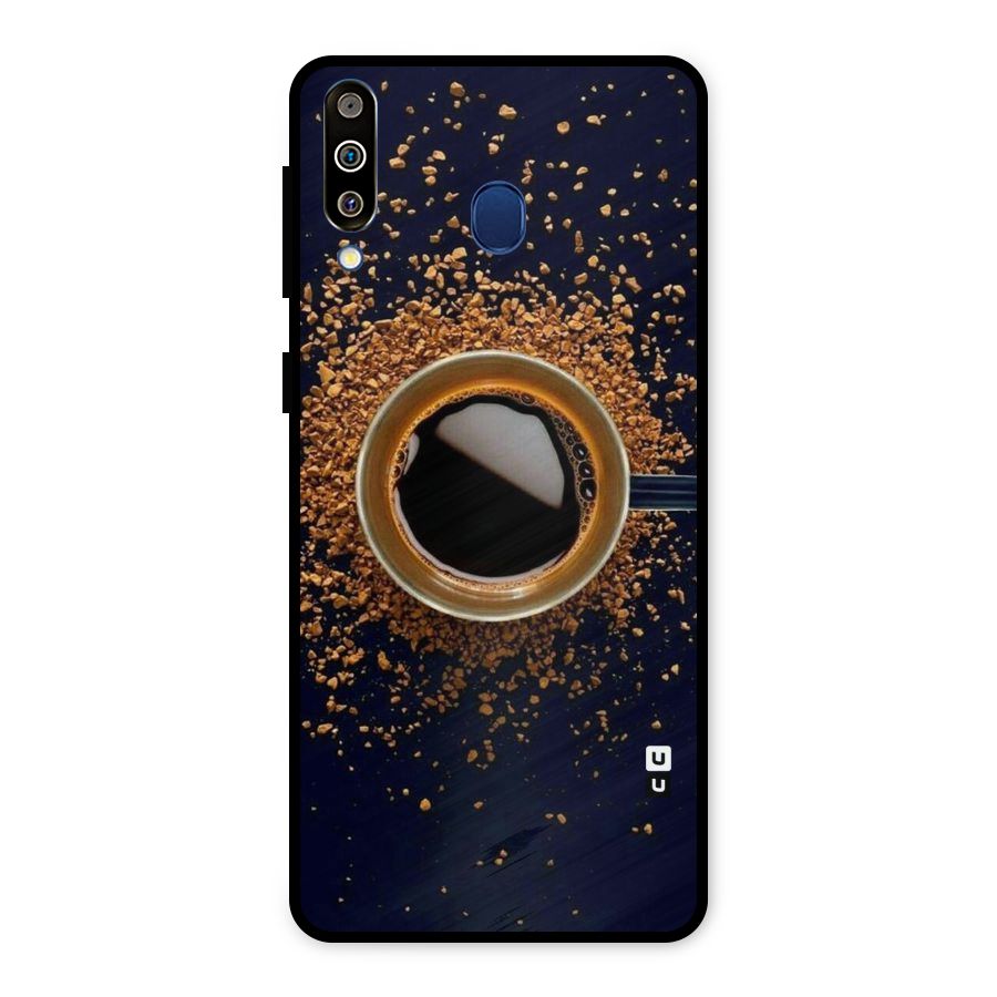 Black Coffee Metal Back Case for Galaxy M30