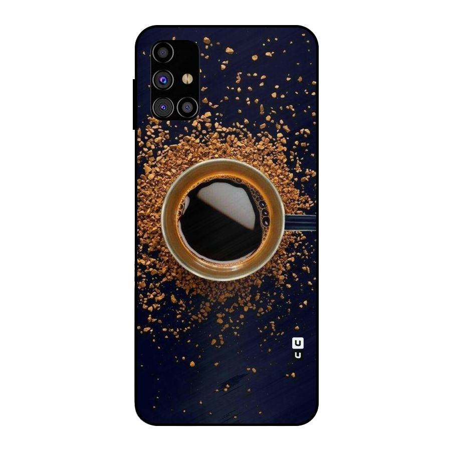 Black Coffee Metal Back Case for Galaxy M31s