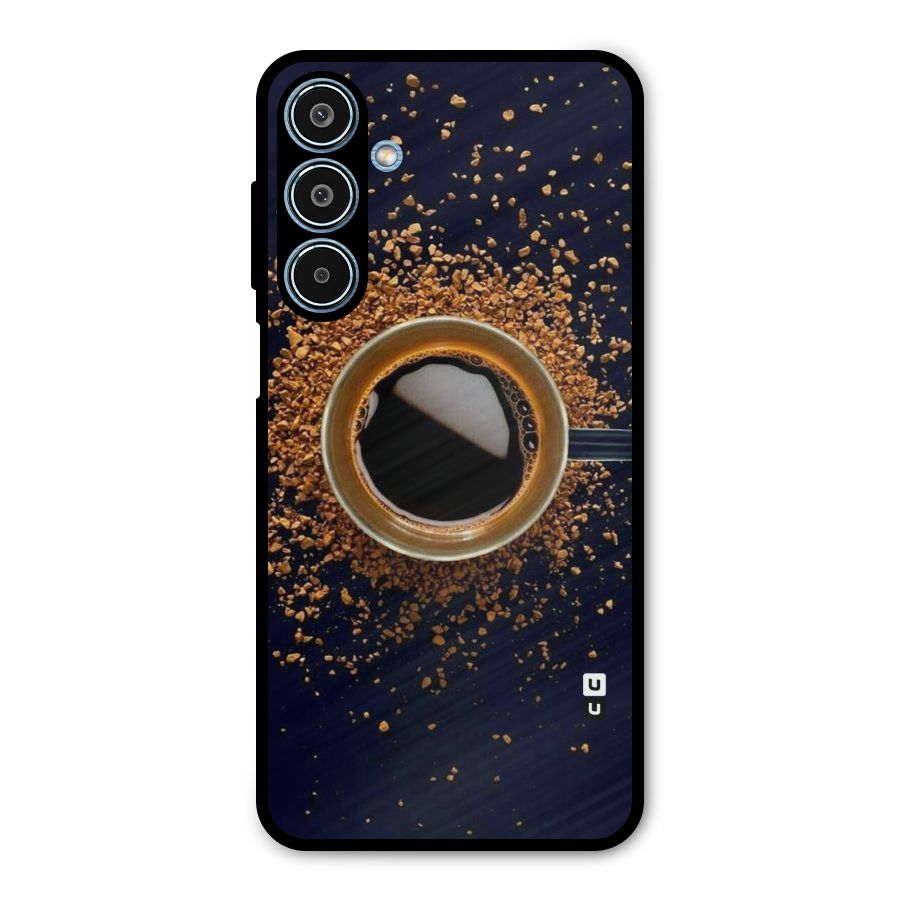 Black Coffee Metal Back Case for Galaxy M35