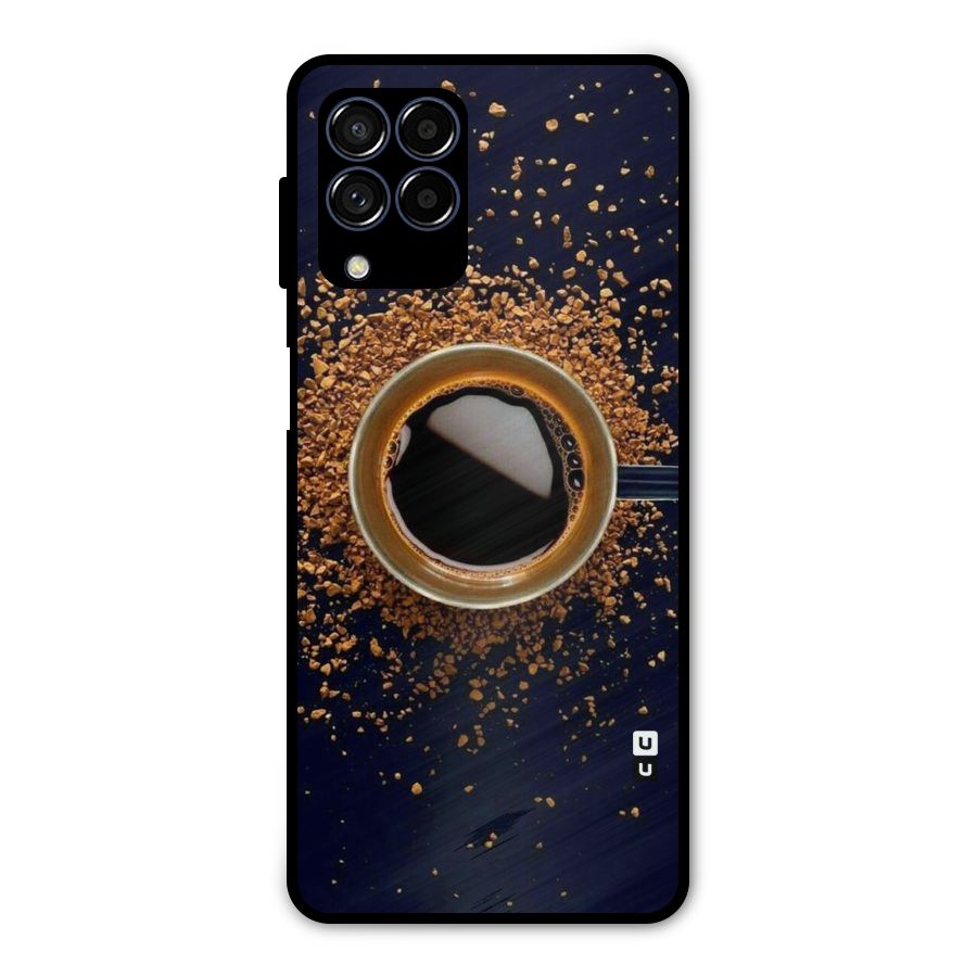 Black Coffee Metal Back Case for Galaxy M53 5G