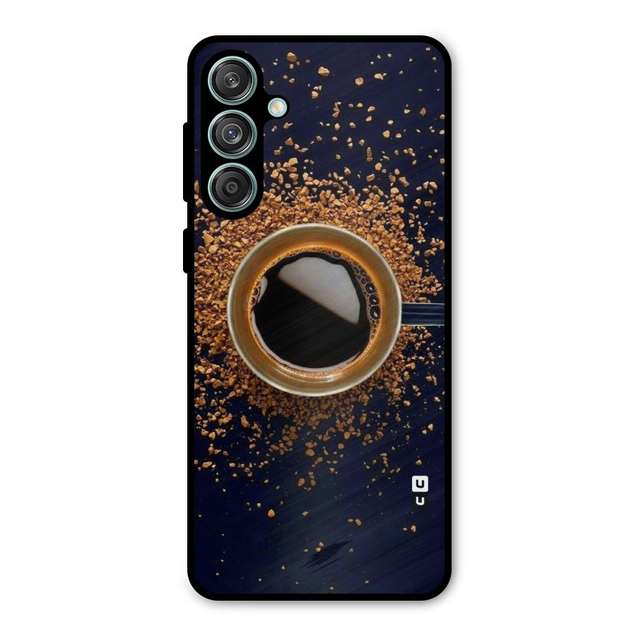 Black Coffee Metal Back Case for Galaxy M55 5G