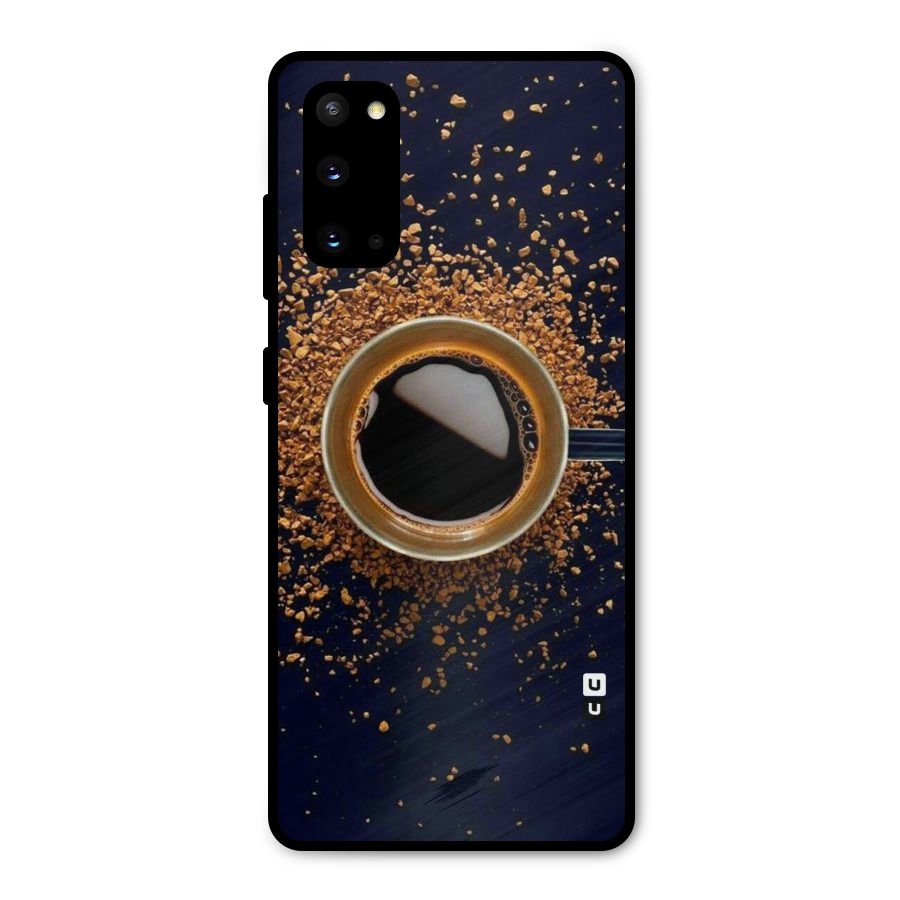 Black Coffee Metal Back Case for Galaxy S20