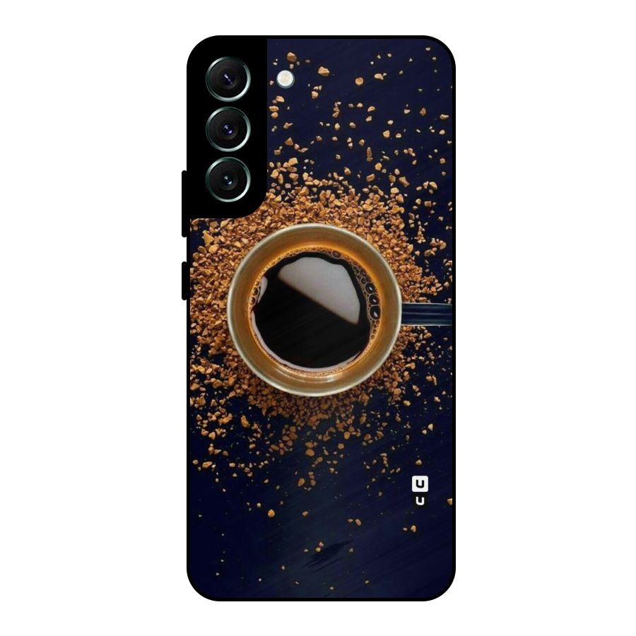 Black Coffee Metal Back Case for Galaxy S22 Plus 5G