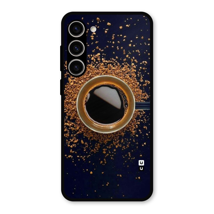 Black Coffee Metal Back Case for Galaxy S23 Plus