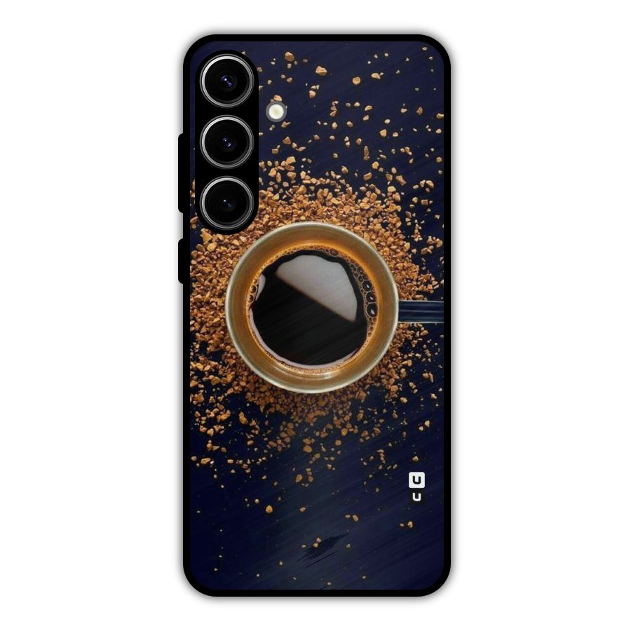 Black Coffee Metal Back Case for Galaxy S24 Plus