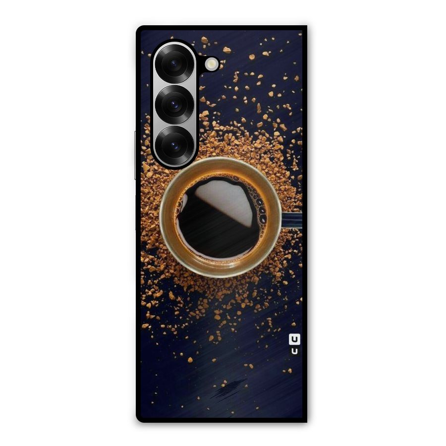 Black Coffee Metal Back Case for Galaxy Z Fold6