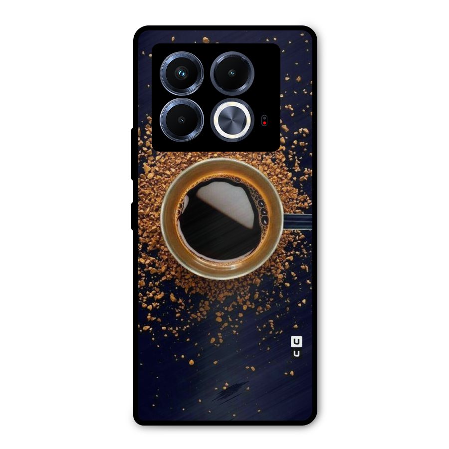 Black Coffee Metal Back Case for Infinix Note 40 5G