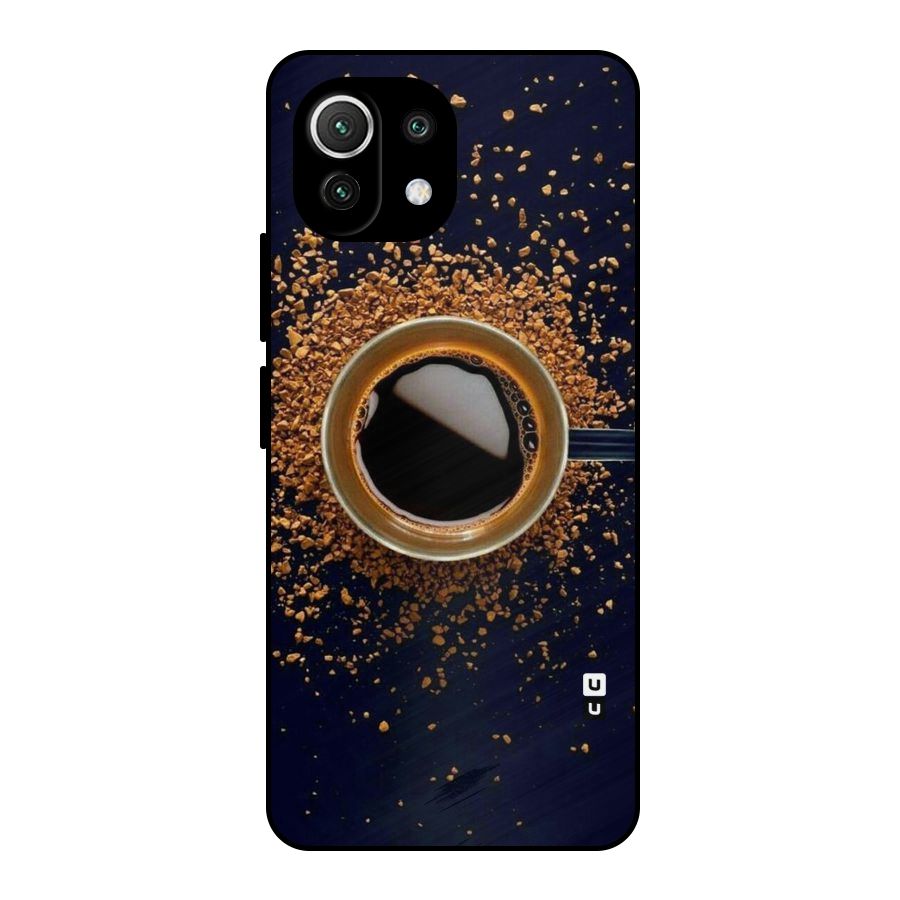 Black Coffee Metal Back Case for Mi 11 Lite NE 5G