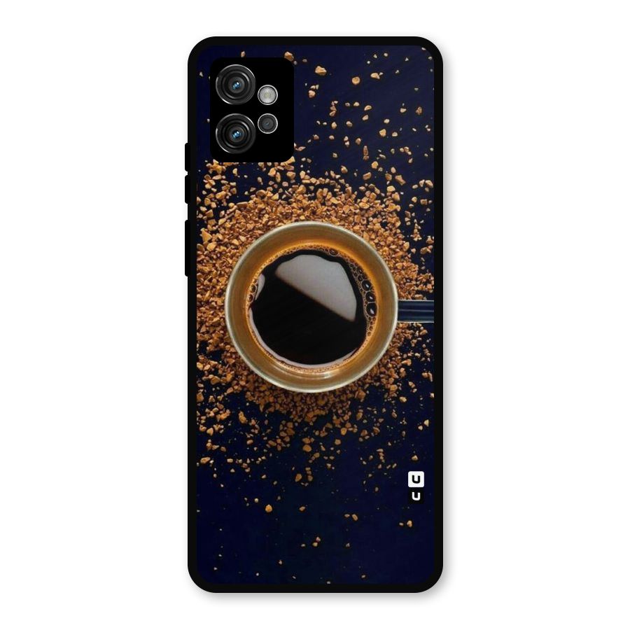 Black Coffee Metal Back Case for Moto G32
