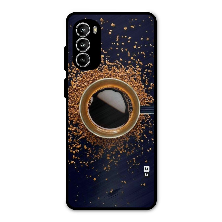 Black Coffee Metal Back Case for Moto G52