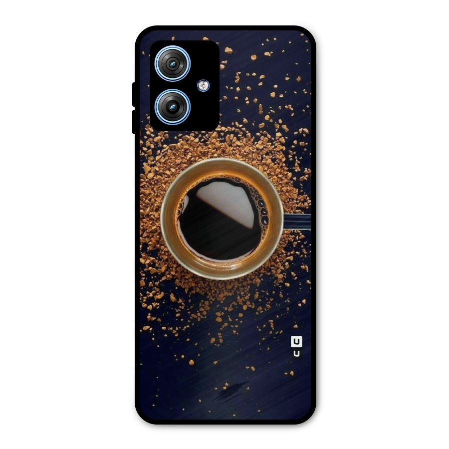 Black Coffee Metal Back Case for Moto G54
