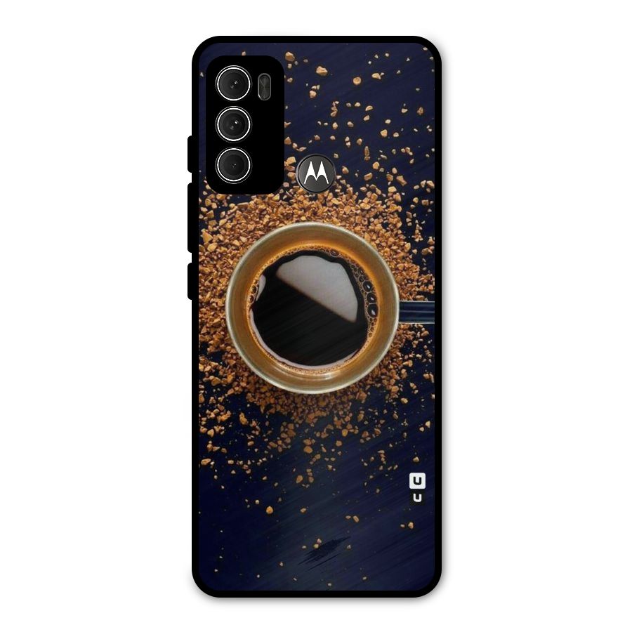 Black Coffee Metal Back Case for Moto G60