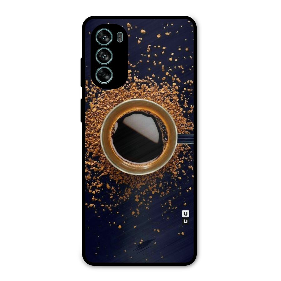 Black Coffee Metal Back Case for Moto G62