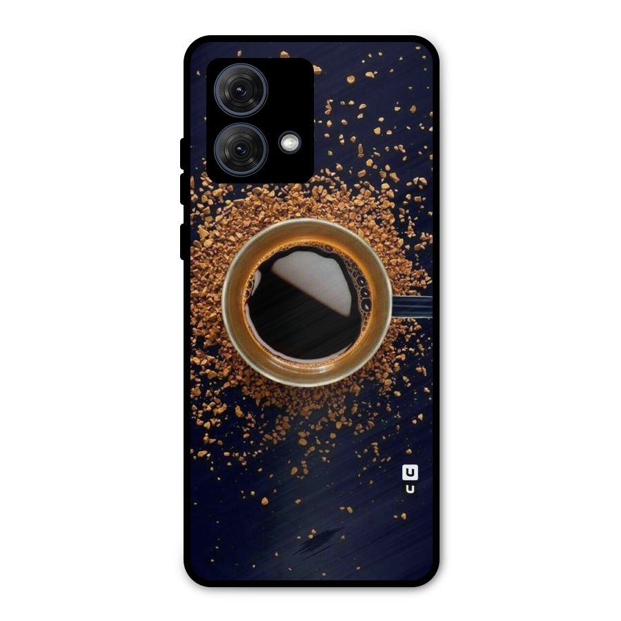 Black Coffee Metal Back Case for Moto G84