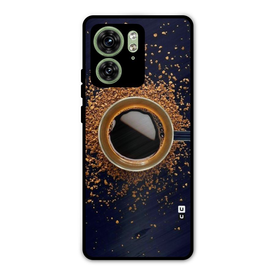 Black Coffee Metal Back Case for Motorola Edge 40 5G