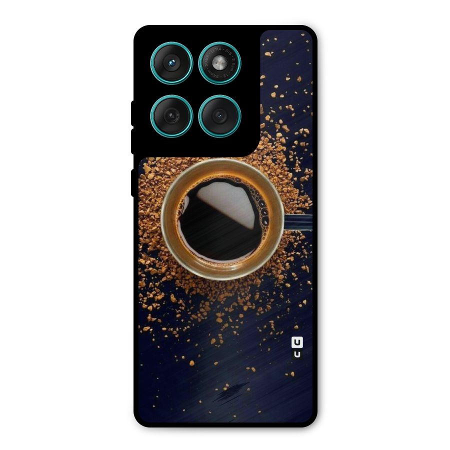 Black Coffee Metal Back Case for Motorola Edge 60