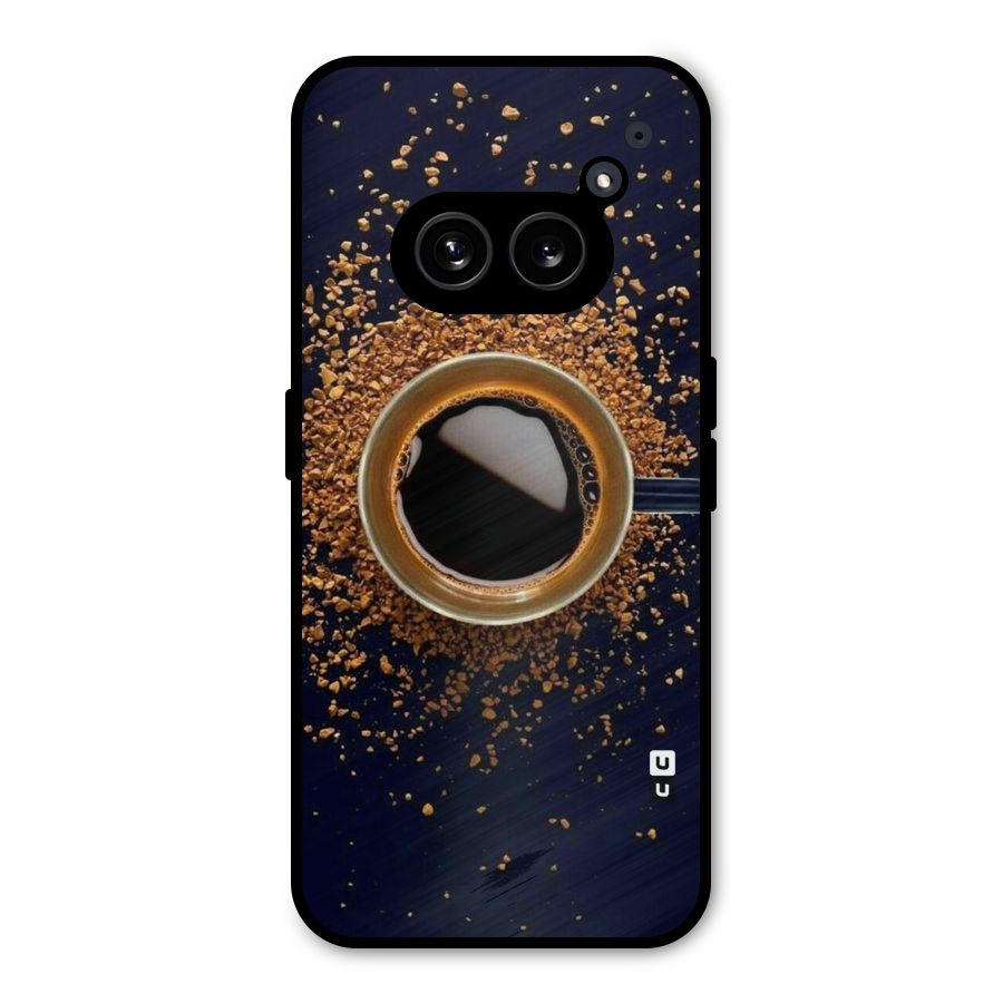 Black Coffee Metal Back Case for Nothing Phone 2a Plus
