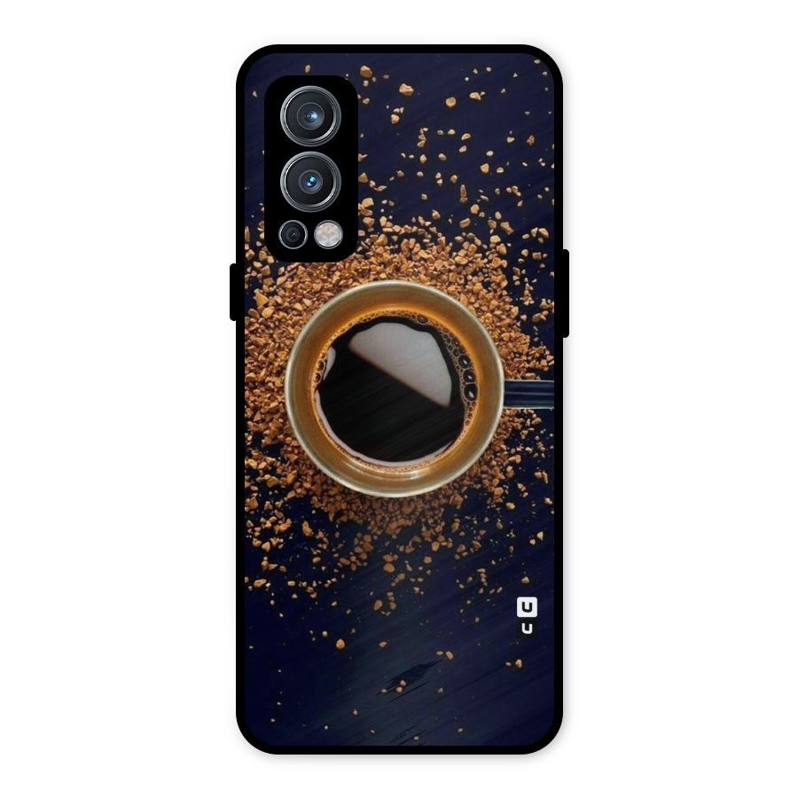 Black Coffee Metal Back Case for OnePlus Nord 2 5G