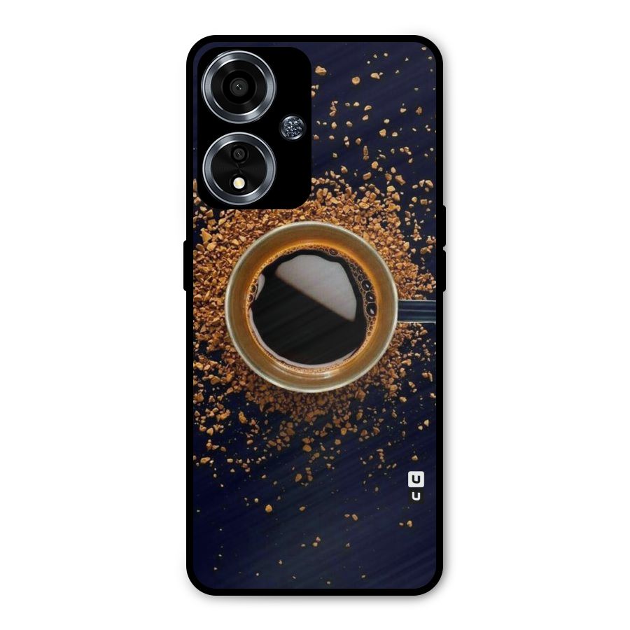 Black Coffee Metal Back Case for Oppo A59
