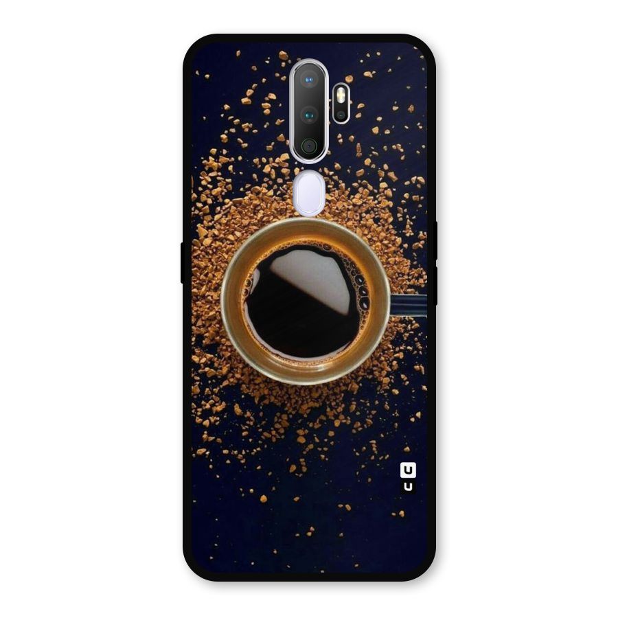 Black Coffee Metal Back Case for Oppo A9 (2020)
