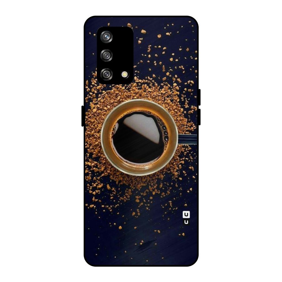 Black Coffee Metal Back Case for Oppo F19