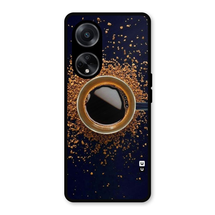 Black Coffee Metal Back Case for Oppo F23