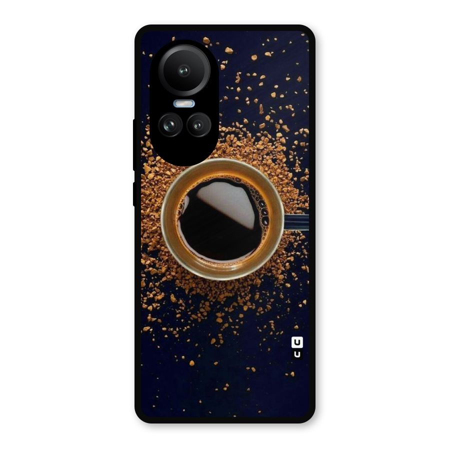 Black Coffee Metal Back Case for Oppo Reno10