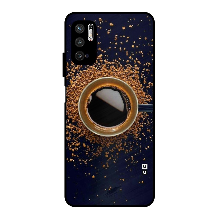 Black Coffee Metal Back Case for Poco M3 Pro 5G