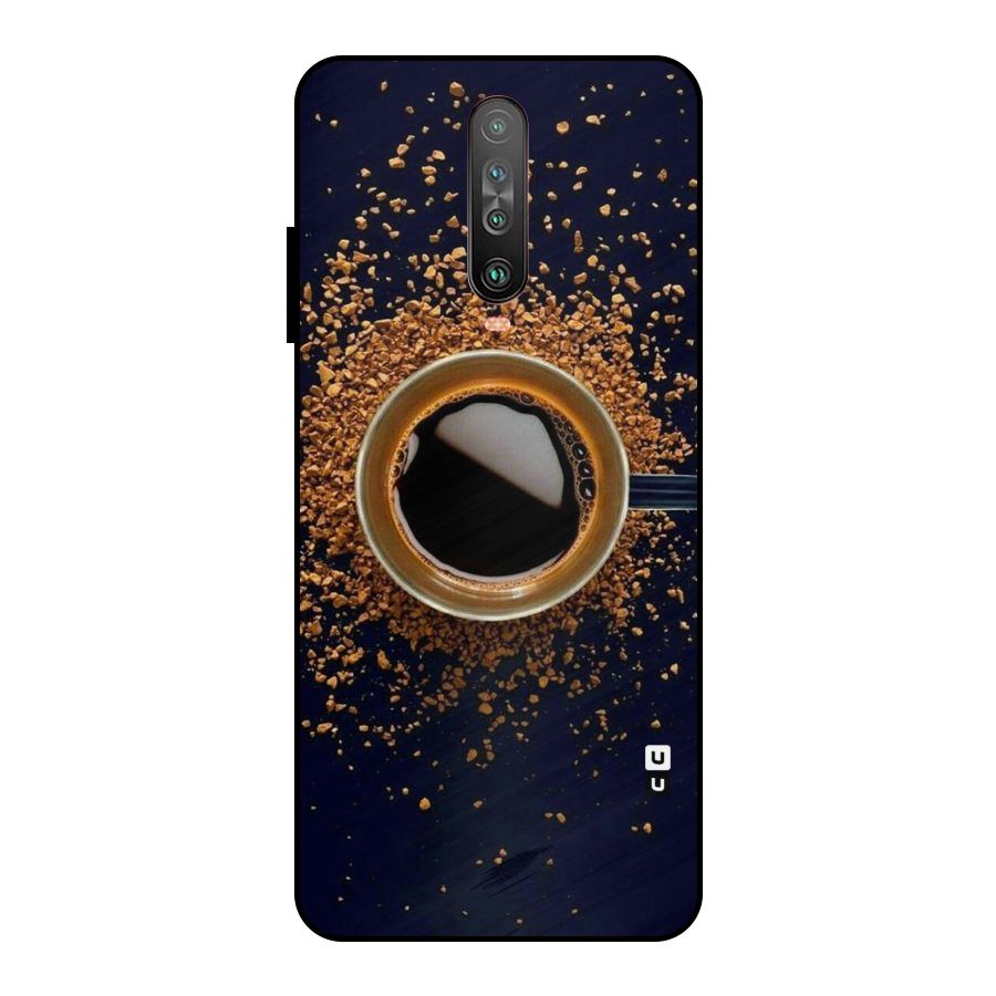 Black Coffee Metal Back Case for Poco X2