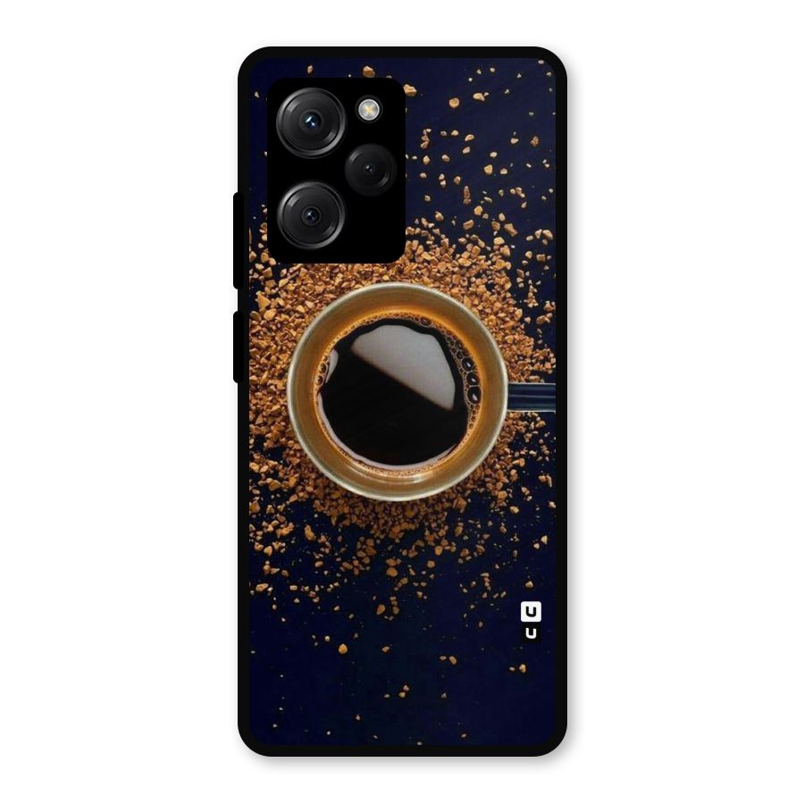 Black Coffee Metal Back Case for Poco X5 Pro