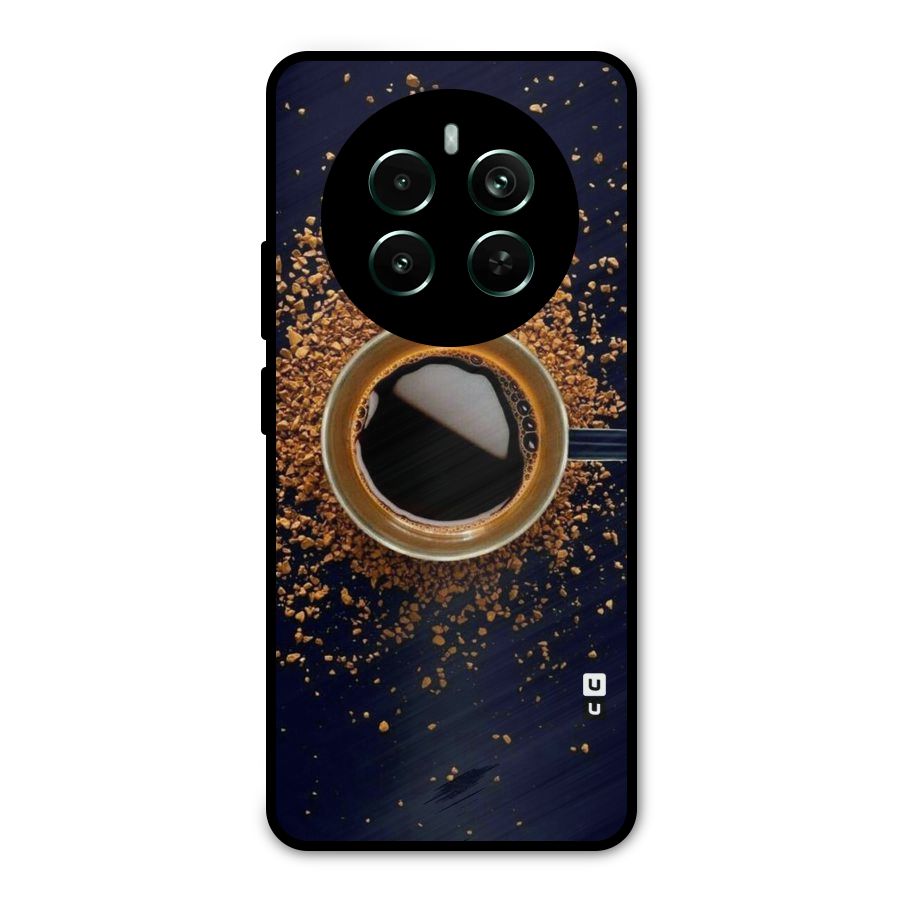 Black Coffee Metal Back Case for Realme 12 Pro Plus