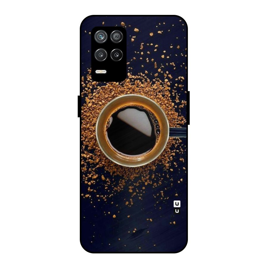 Black Coffee Metal Back Case for Realme 8s 5G