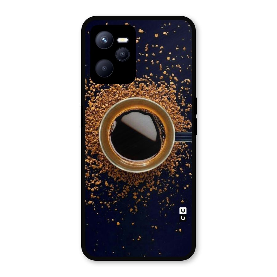 Black Coffee Metal Back Case for Realme C35