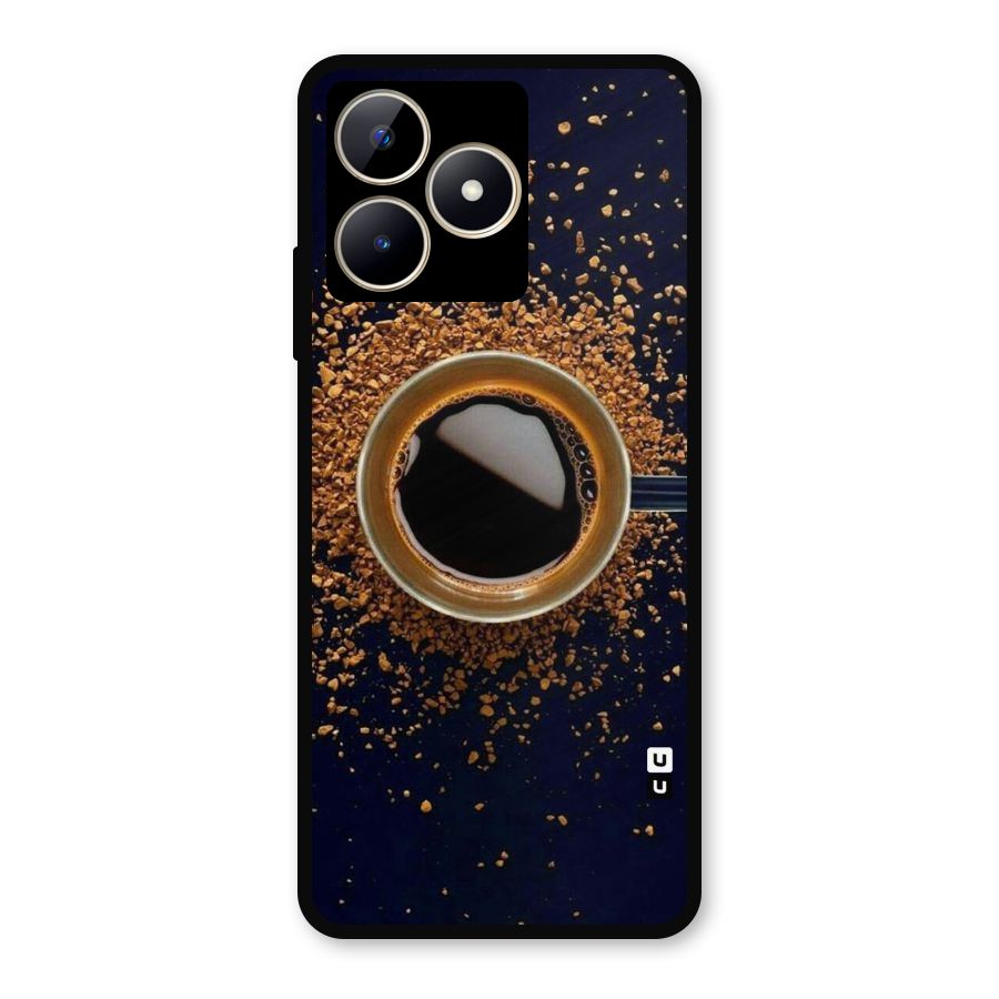 Black Coffee Metal Back Case for Realme C53