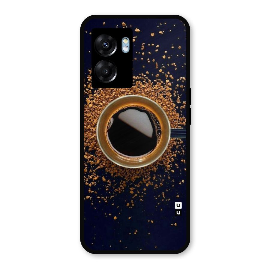Black Coffee Metal Back Case for Realme Narzo 50 5G