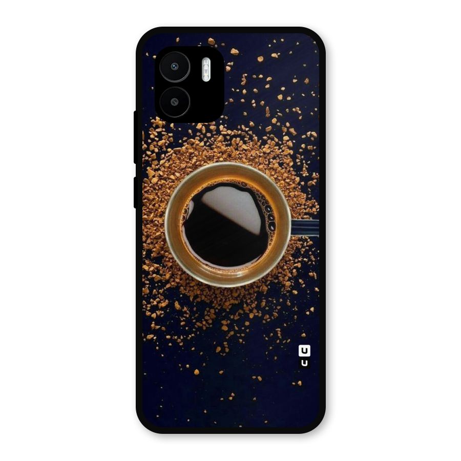 Black Coffee Metal Back Case for Redmi A2