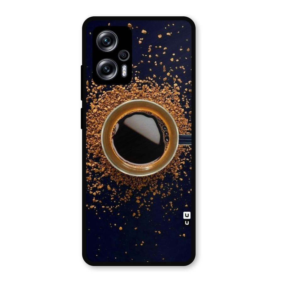 Black Coffee Metal Back Case for Redmi K50i
