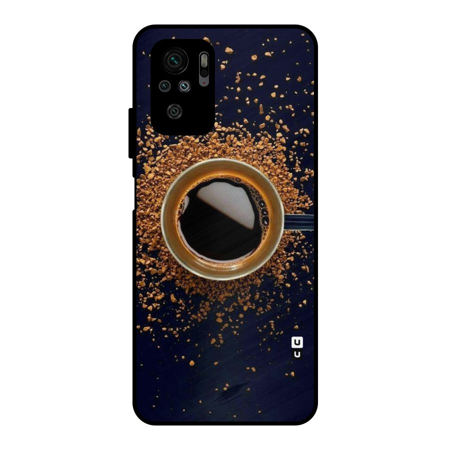 Black Coffee Metal Back Case for Redmi Note 10S