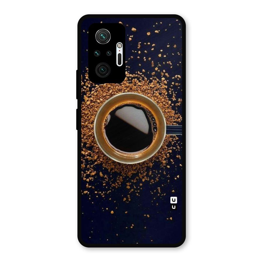 Black Coffee Metal Back Case for Redmi Note 10 Pro