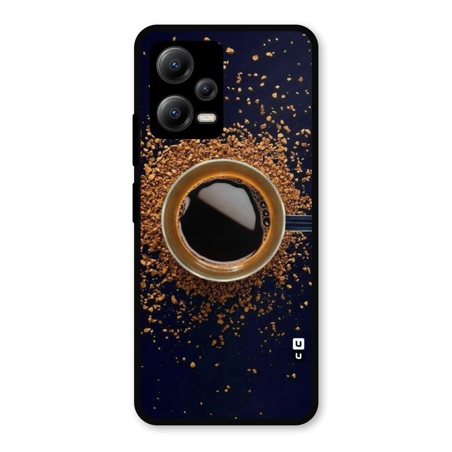 Black Coffee Metal Back Case for Redmi Note 12 5G