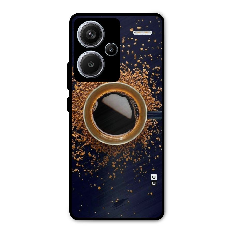 Black Coffee Metal Back Case for Redmi Note 13 Pro Plus